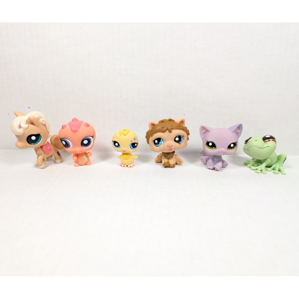 Authentic Littlest Pet Shop Playset Spring Eggs #1991-1996 #1994 Purple Cat LPS